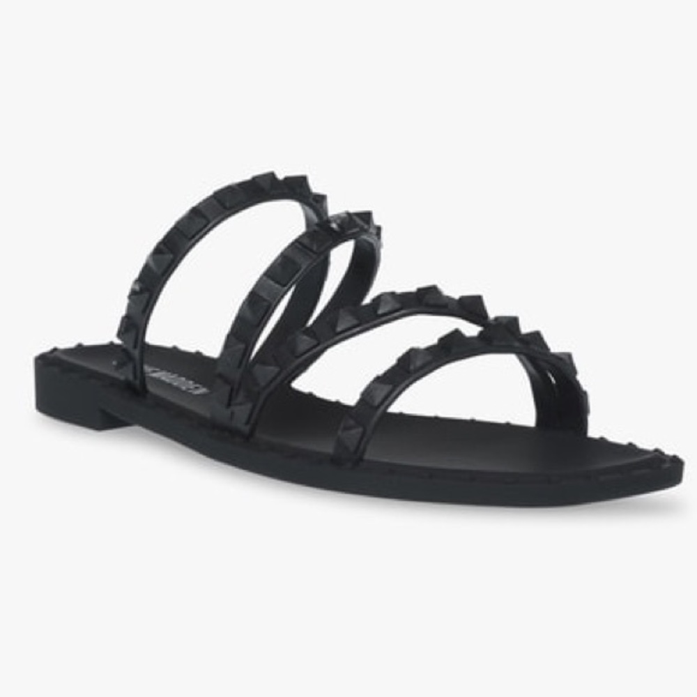 STEVE MADDEN
Skyler Studded Strappy Slip-On Flat Sandals size 9